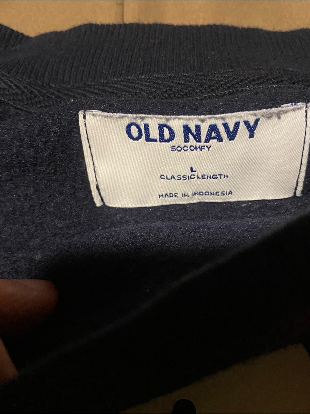 Old navy bon jour navy boxy sweatshirt L - Picture 3 of 3